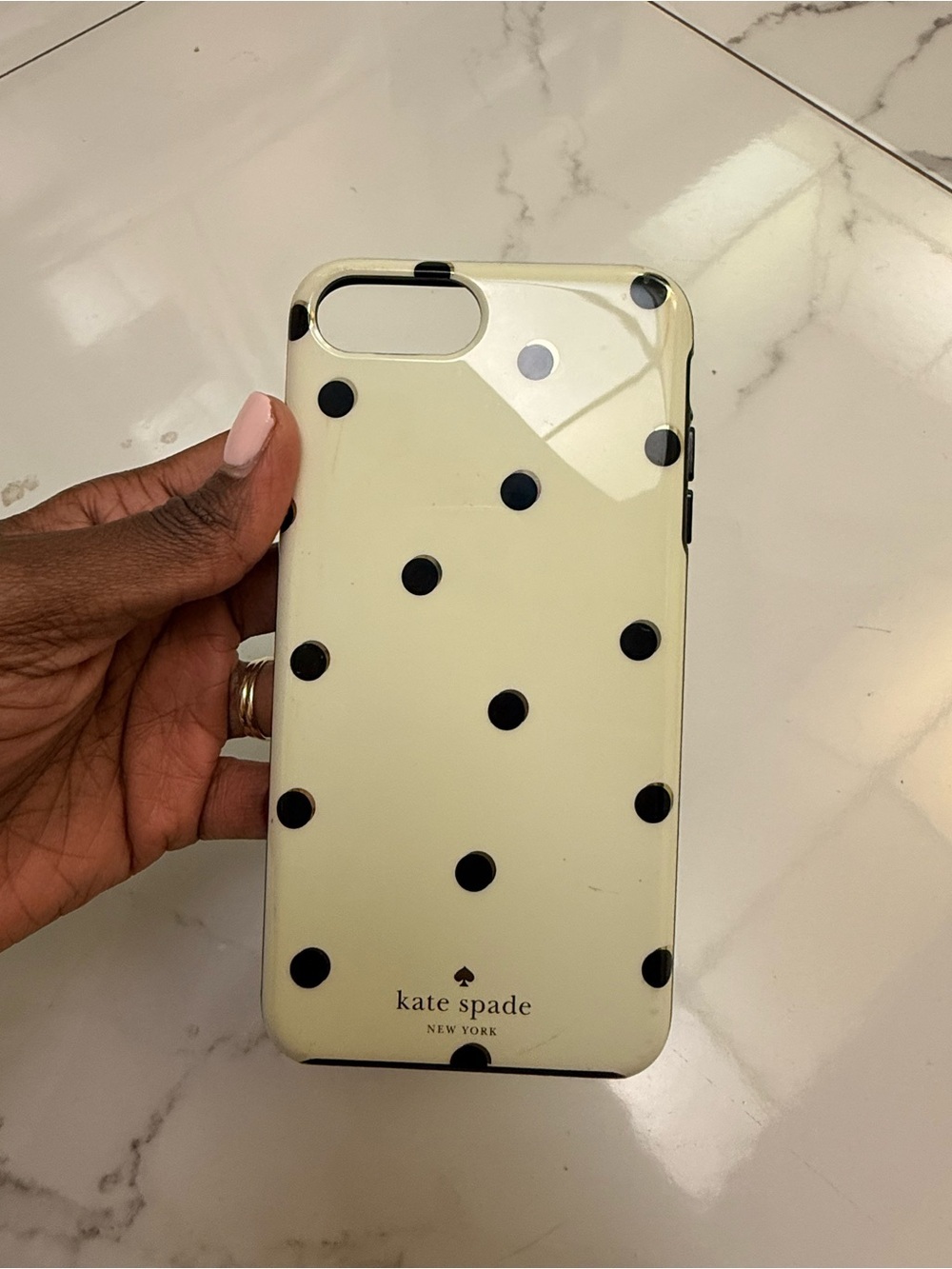 kate spade New York Cream Polka Dot iPhone Case 7 plus